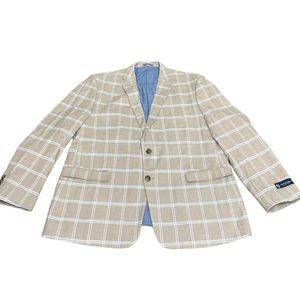 US Polo Assn cotton plaid blazer size 50R